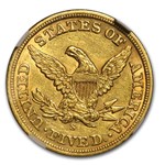 1857-S $5 Liberty Gold Half Eagle AU-55 NGC